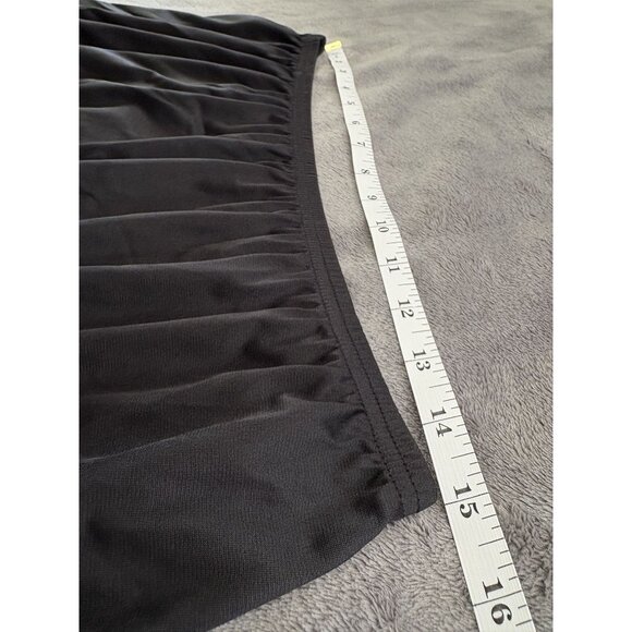 Vintage Vanity Fair Lace Trim Half Slip XXL Black Nylon Antron III USA 70's-80's - Picture 6 of 7